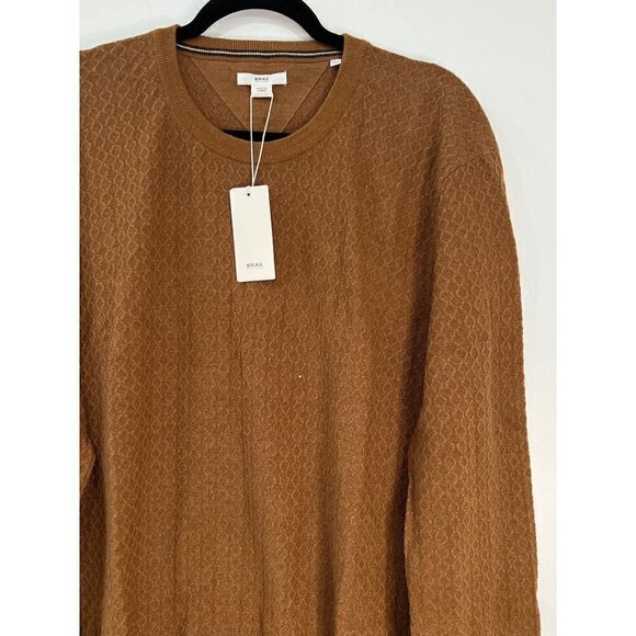 NWT BRAX FEEL GOOD Size 2XL Rick Crewneck Sweater Diamond Knit Merino/Silk - Picture 10 of 11